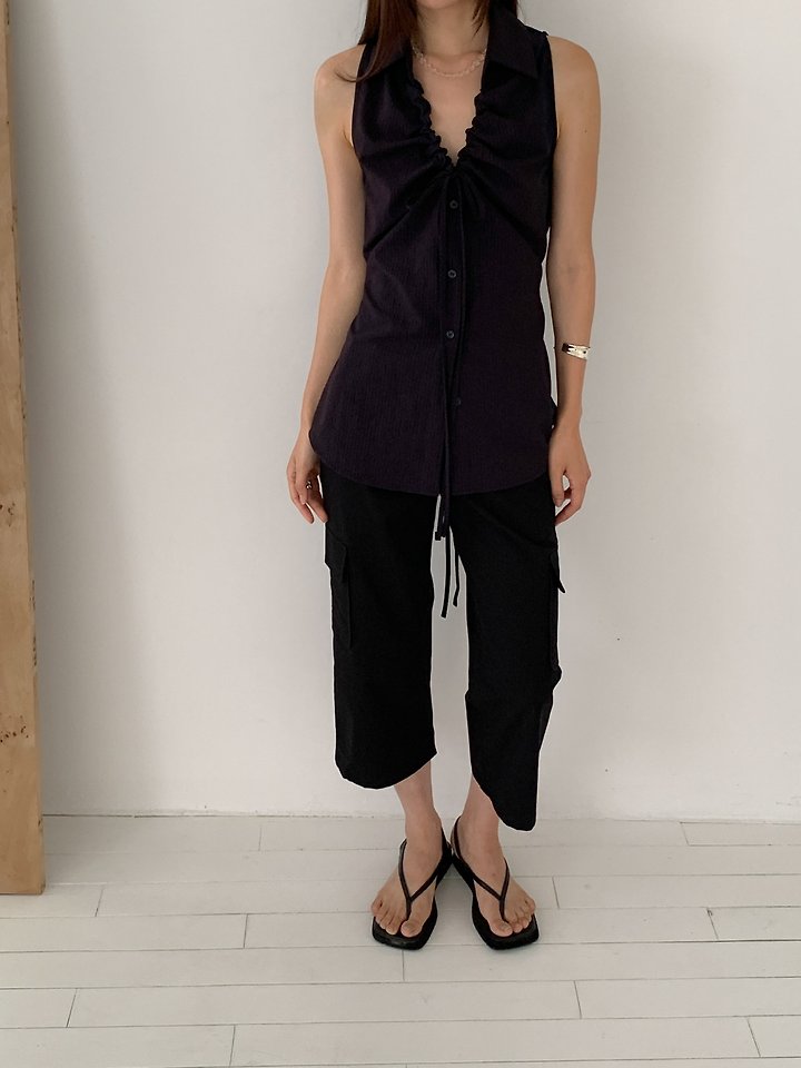 Vive L - Korean Women Fashion - #womensfashion - Tunnel Sleeveless Blouse - 11