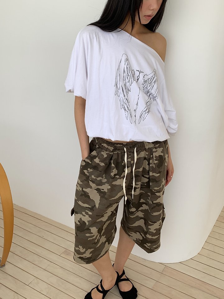 Vive L - Korean Women Fashion - #womensfashion - Camo Bermuda Pants - 7
