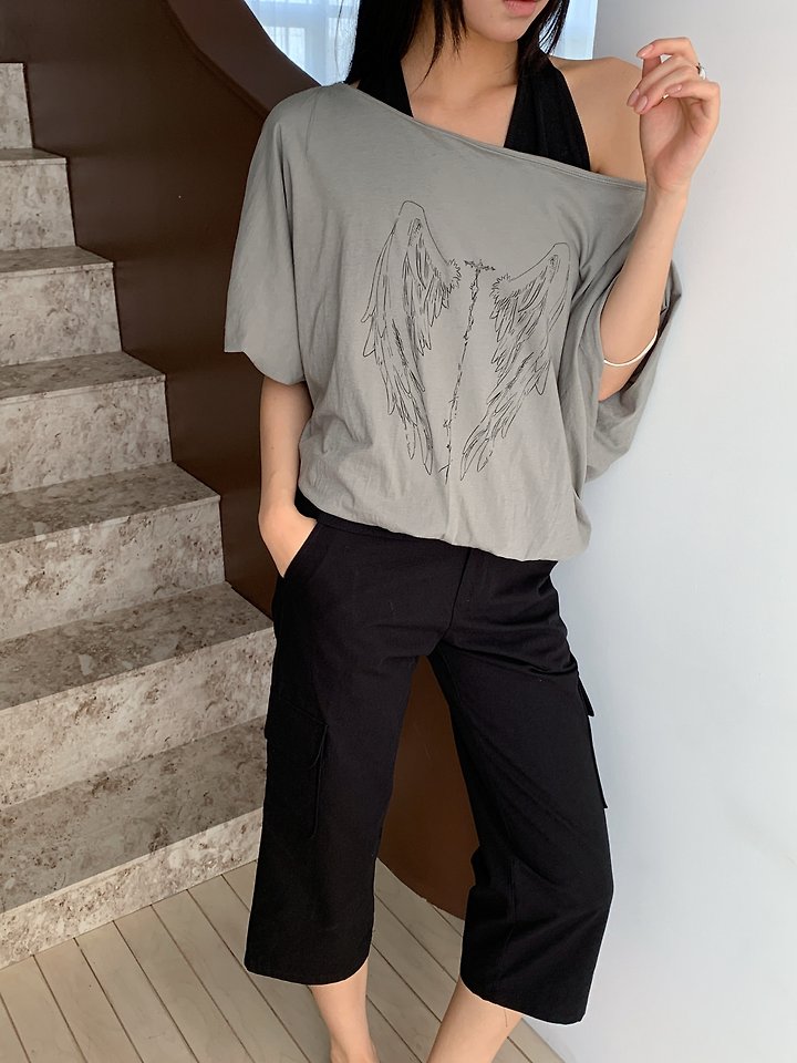 Vive L - Korean Women Fashion - #womensfashion - Wing Puff Tee - 2