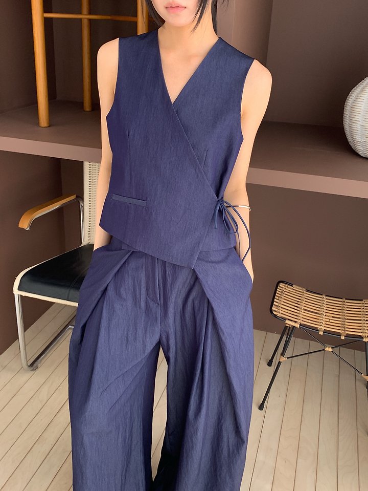 Vive L - Korean Women Fashion - #womensfashion - Mare Wrap Vest - 2