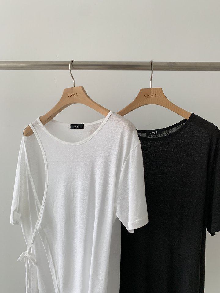 Vive L - Korean Women Fashion - #womensfashion - Yogurt Wrap Tee - 2