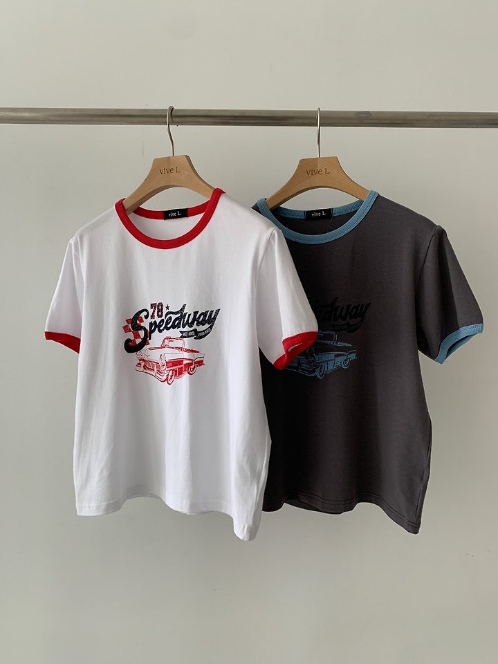 Vive L - Korean Women Fashion - #womensfashion - Car Tee