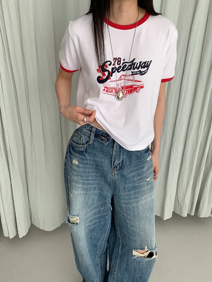 Vive L - Korean Women Fashion - #womensfashion - Car Tee - 5