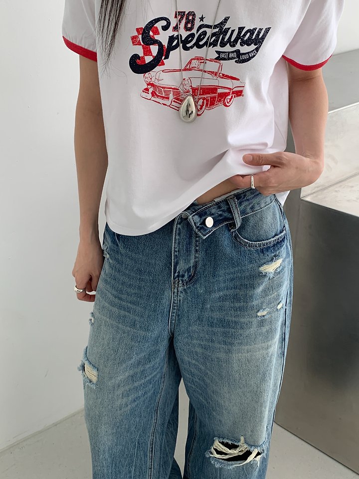 Vive L - Korean Women Fashion - #womensfashion - Car Tee - 7