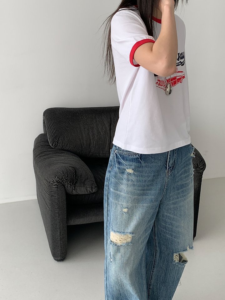 Vive L - Korean Women Fashion - #womensfashion - Car Tee - 9