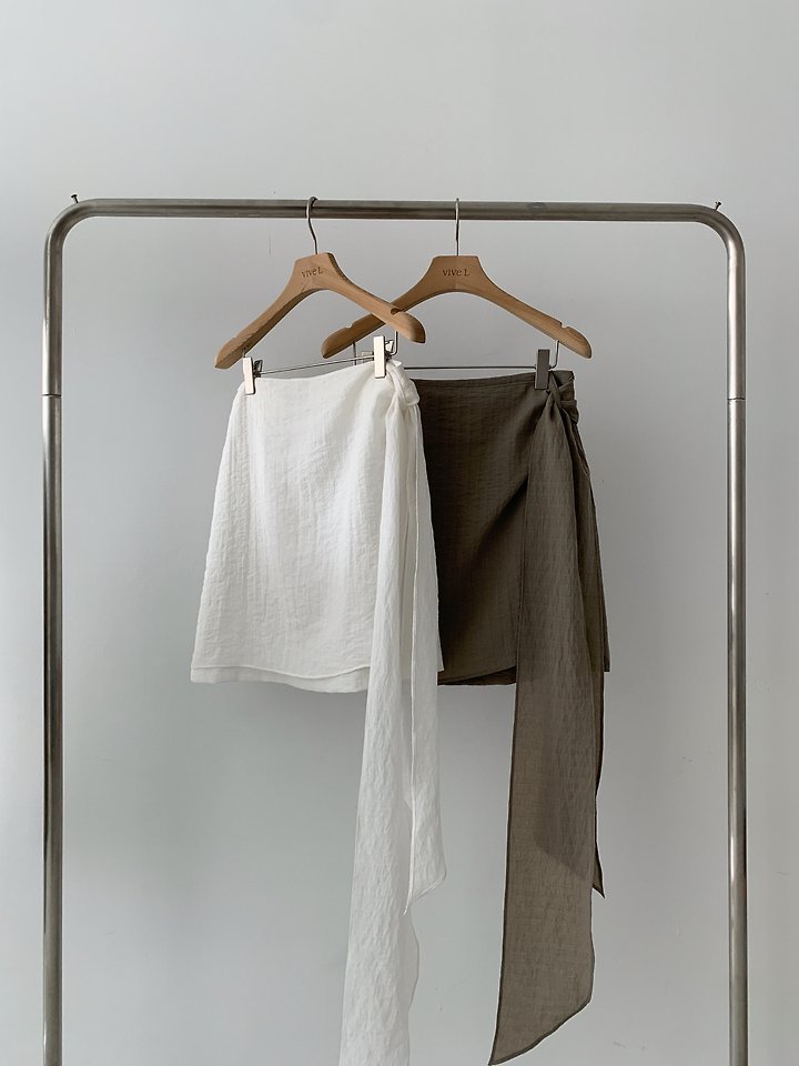 Vive L - Korean Women Fashion - #womensfashion - Belt Ribbon Skirt