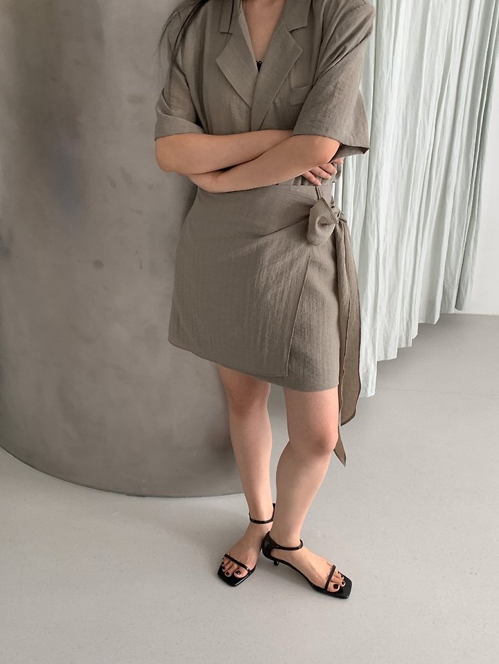 Vive L - Korean Women Fashion - #womensfashion - Belt Ribbon Skirt - 7