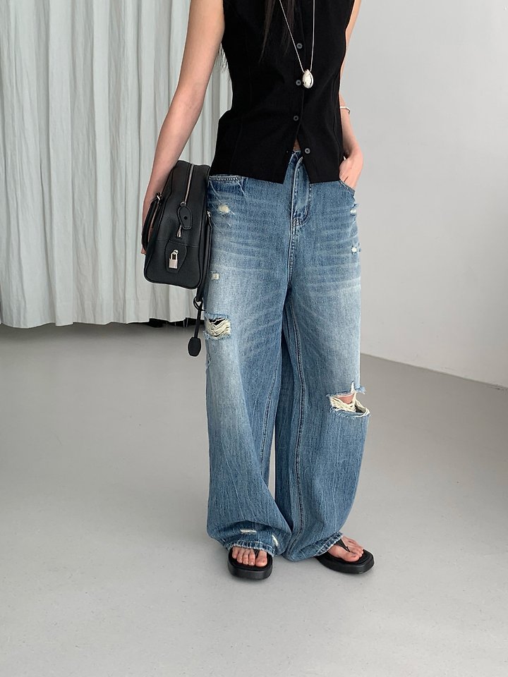 Vive L - Korean Women Fashion - #momslook - Summer Hot Denim - 4