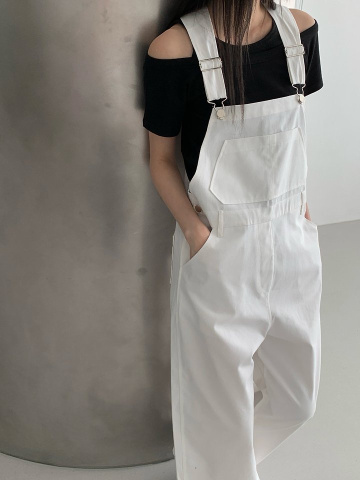 Vive L - Korean Women Fashion - #womensfashion - Cotton Overall Pants - 3