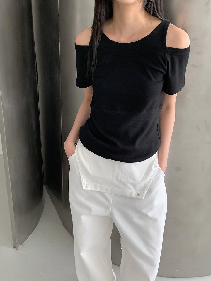 Vive L - Korean Women Fashion - #womensfashion - Rose Double-Layer Tee - 7