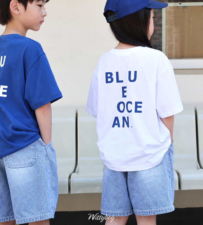 Witty Boy - Korean Children Fashion - #discoveringself - Blue Ocean Tee