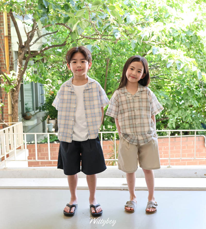 Witty Boy - Korean Children Fashion - #discoveringself - Sky Seersucker Shirt - 10