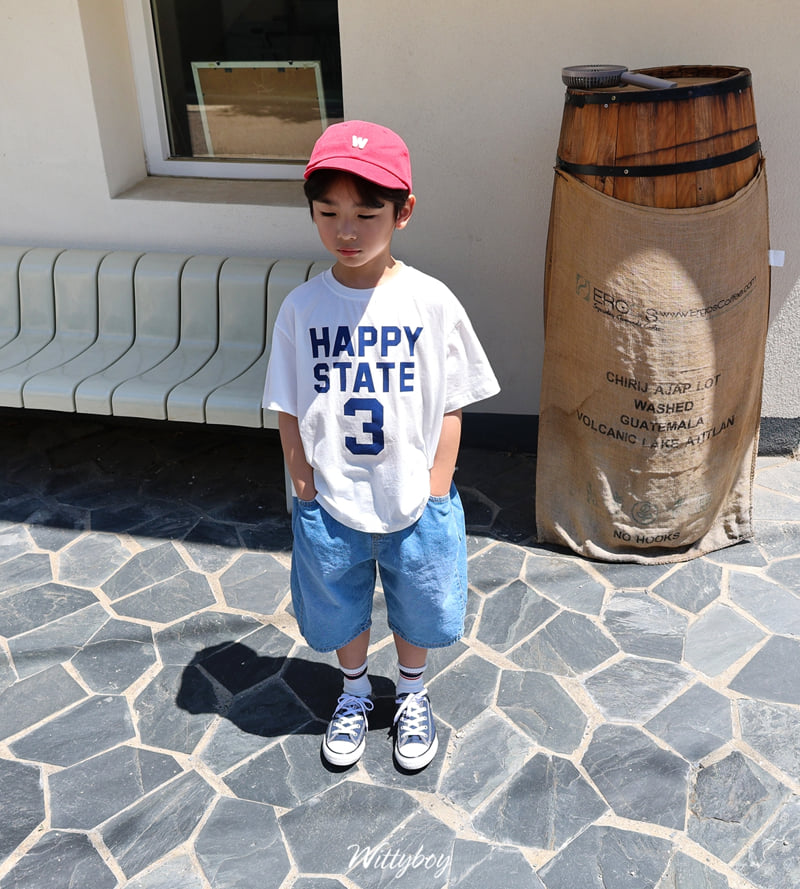 Witty Boy - Korean Children Fashion - #discoveringself - Happy State Tee - 9