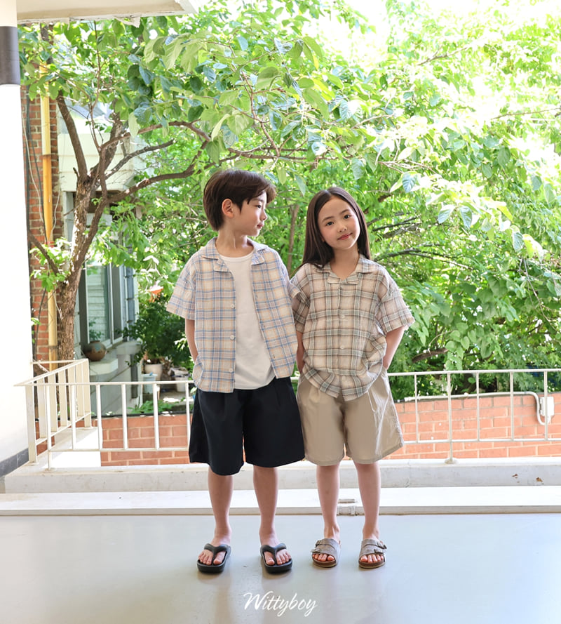 Witty Boy - Korean Children Fashion - #fashionkids - Sky Seersucker Shirt - 11