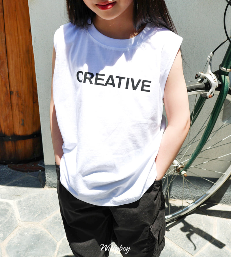 Witty Boy - Korean Children Fashion - #kidsshorts - Creative Sleeveless Top - 6