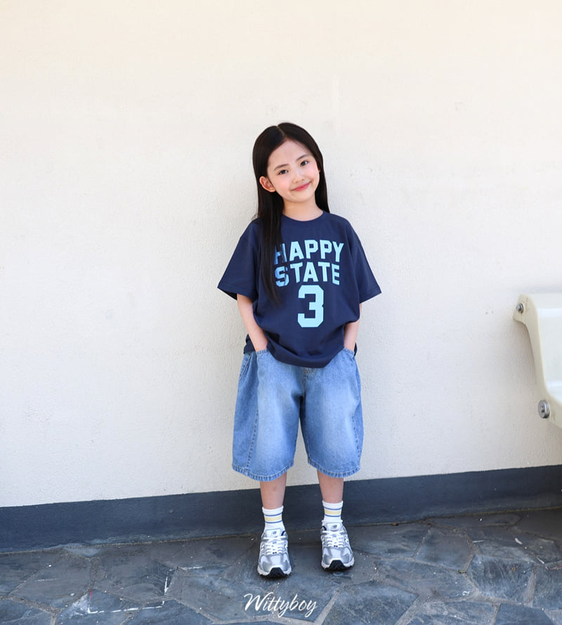 Witty Boy - Korean Children Fashion - #kidsshorts - Happy State Tee - 11