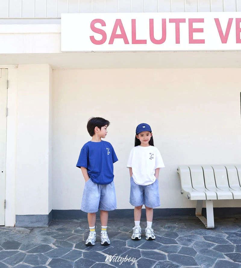 Witty Boy - Korean Children Fashion - #kidsshorts - Blue Ocean Tee - 4
