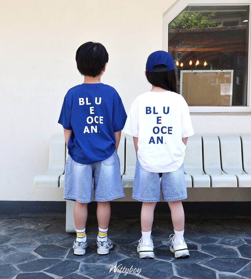 Witty Boy - Korean Children Fashion - #magicofchildhood - Blue Ocean Tee - 8
