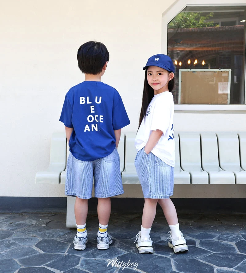 Witty Boy - Korean Children Fashion - #minifashionista - Blue Ocean Tee - 9