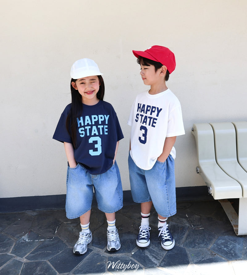 Witty Boy - Korean Children Fashion - #todddlerfashion - Happy State Tee - 4