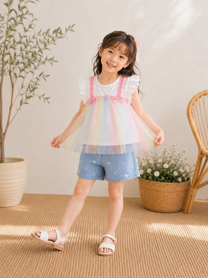 e.ru - Korean Children Fashion - #littlefashionista - Rainbow Tee - 2