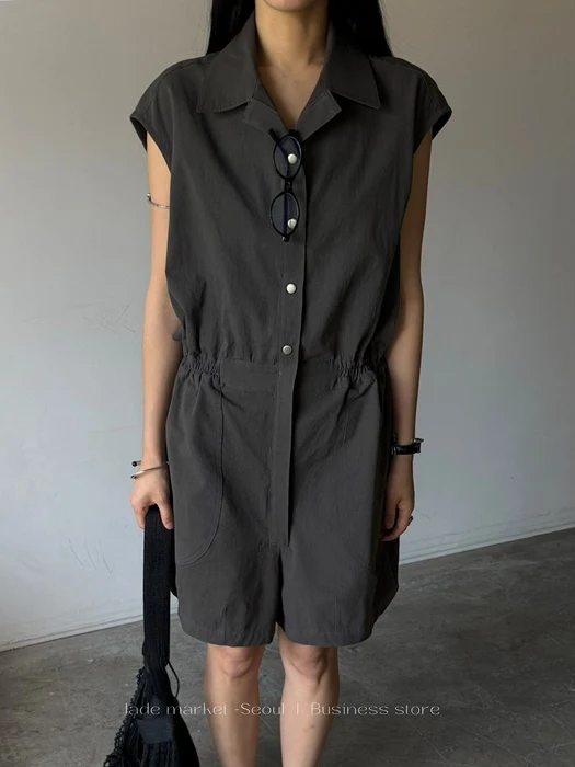 Slit Sleeveless Jumpsuit