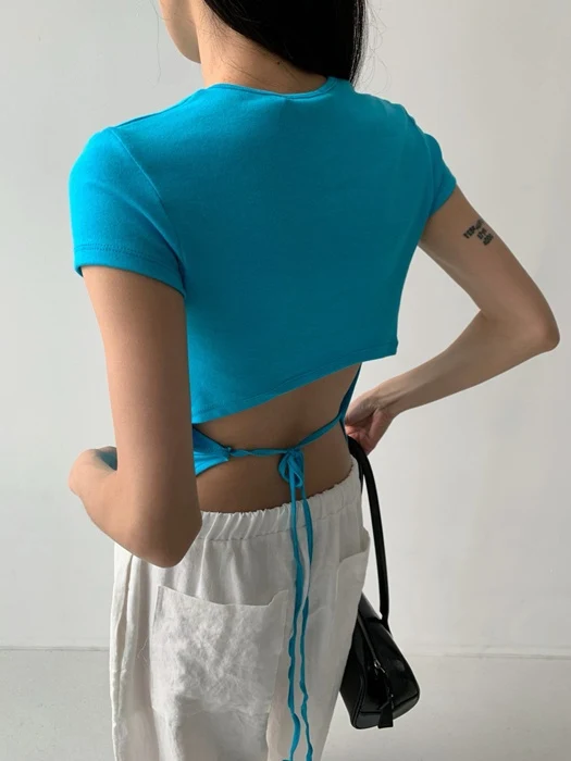 Back Open Strap Tee Back Open Strap Tee