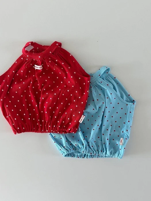 Dot Shirring Sleeveless Top Dot Shirring Sleeveless Top