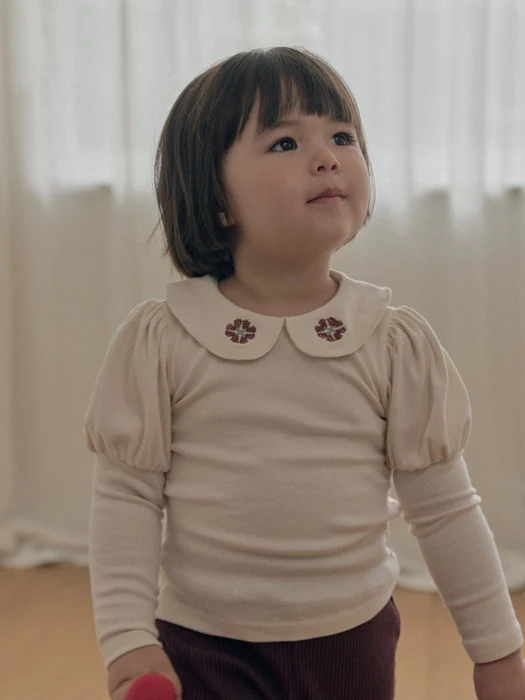 Collar Embroidery Tee Collar Embroidery Tee