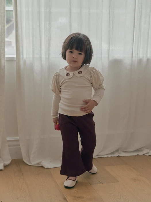 Rib Bootcut Pants