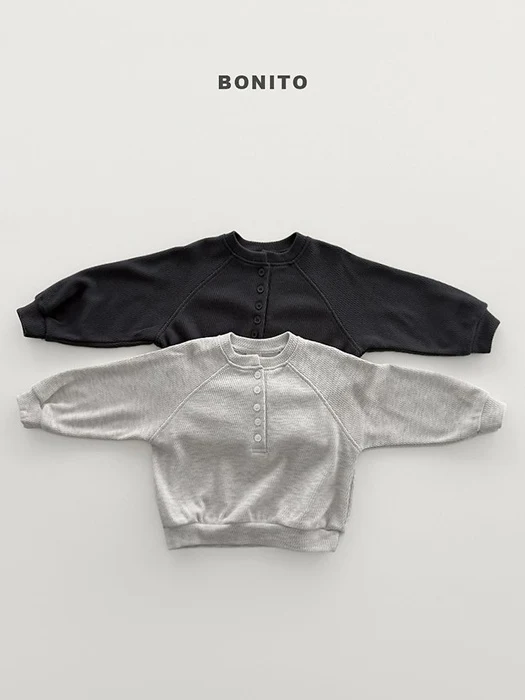 Henley Neck Sweatshirt Henley Neck Sweatshirt