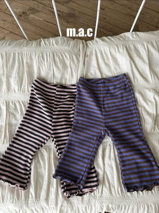 Striped Bootcut Pants