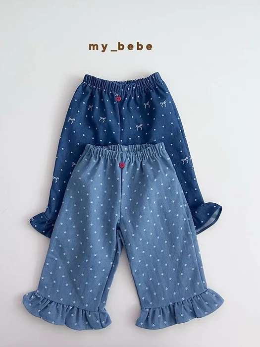 Denim Frill Pants Denim Frill Pants