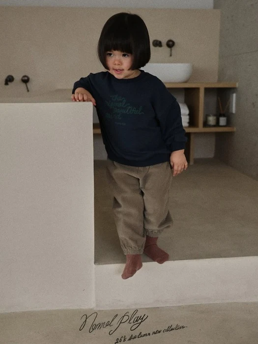 Fine Corduroy Check Pants