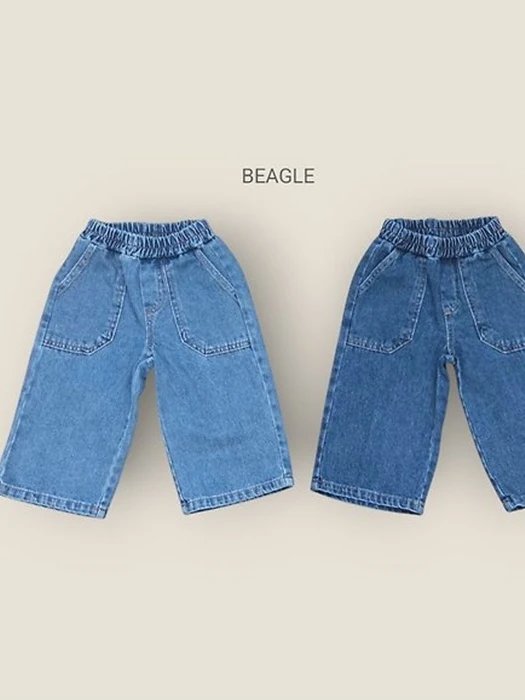 Square Pocket Denim Pants