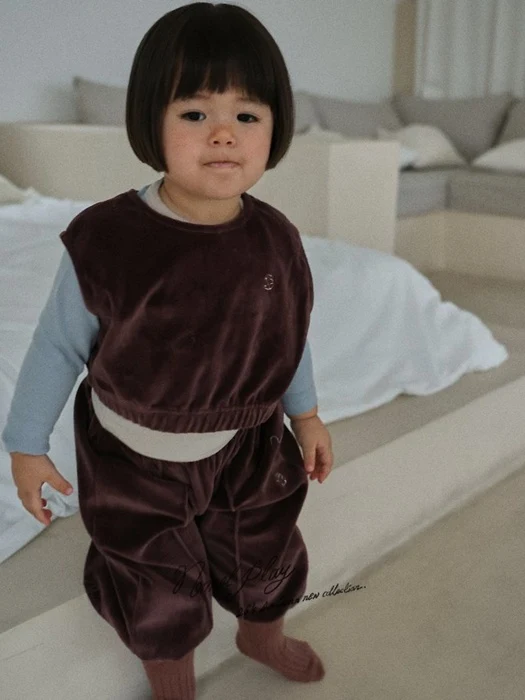 Velour Crop Vest Velour Crop Vest