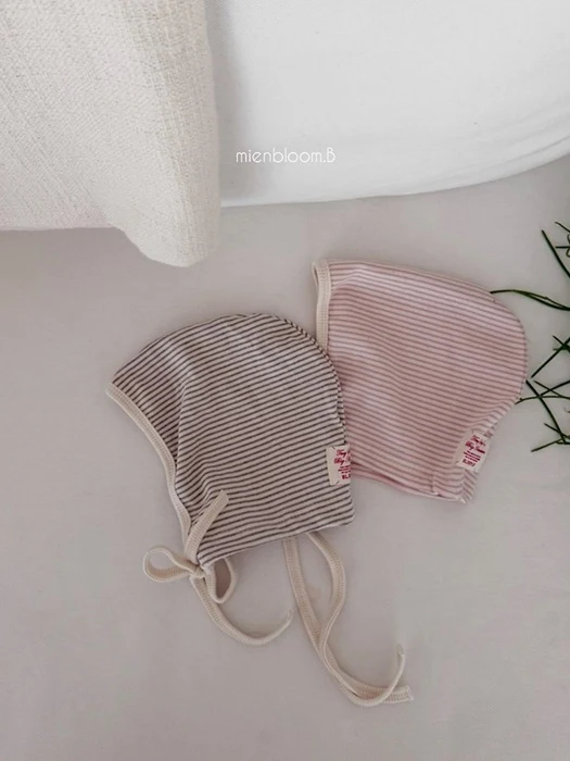 Bebe Natural Stripe Bonnet