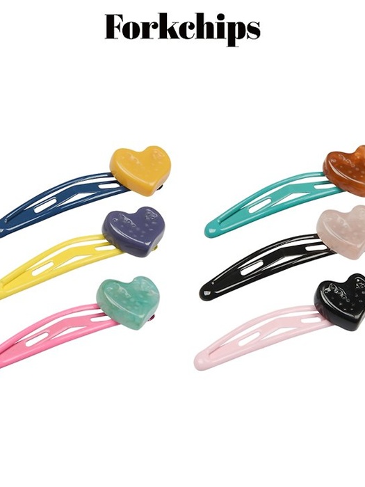Sunny Heart Hair Clip Set