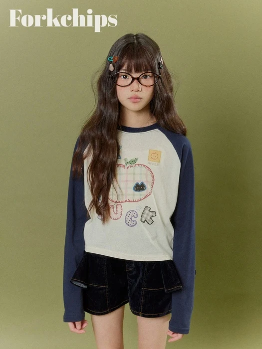 Apple Raglan Tee