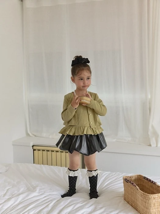 Leather Balloon Skirt