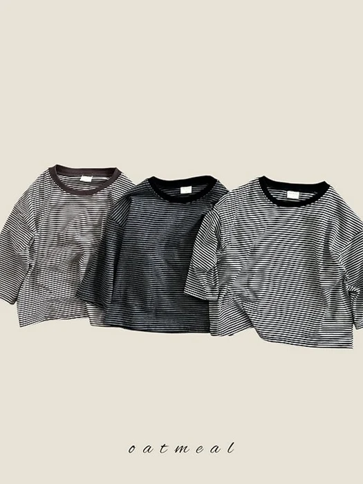 Pretzel Stripe Round Neck Tee