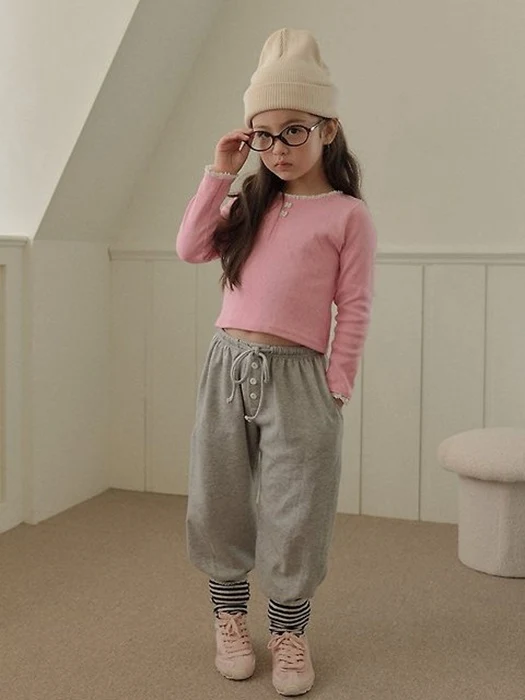 Button Jogger Pants