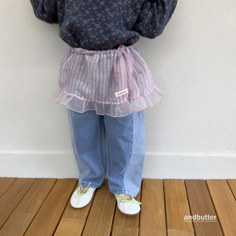 Andbutter - Korean Children Fashion - #Kfashion4kids - Curved Contrast Denim - 11