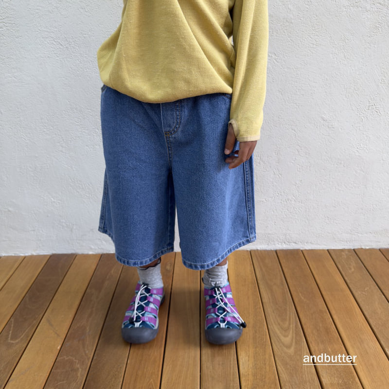 Andbutter - Korean Children Fashion - #Kfashion4kids - Denim Bermuda Pants - 8
