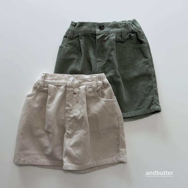 Andbutter - Korean Children Fashion - #kidzfashiontrend - Corduroy Heart Pants - 4