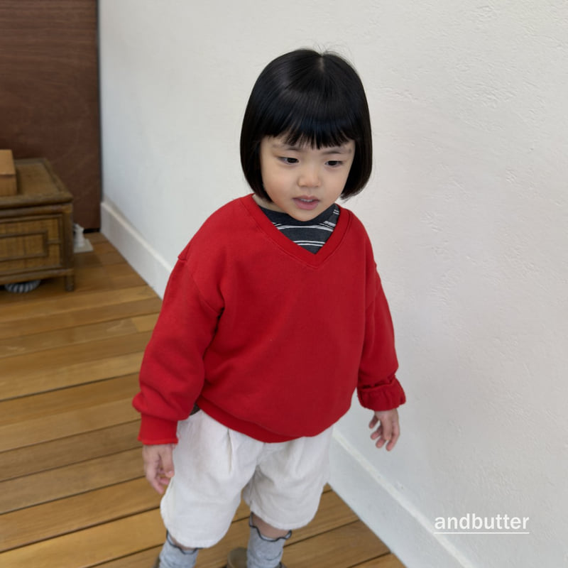Andbutter - Korean Children Fashion - #childofig - Soft V-Neck Sweatshirt - 10