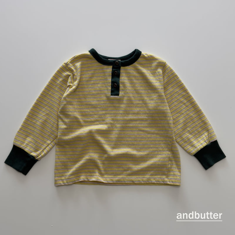 Andbutter - Korean Children Fashion - #childofig - Pepero Henley Tee - 3