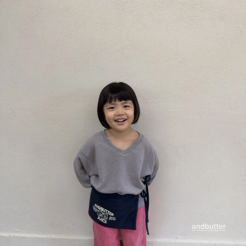 Andbutter - Korean Children Fashion - #childrensboutique - Soft V-Neck Sweatshirt - 11