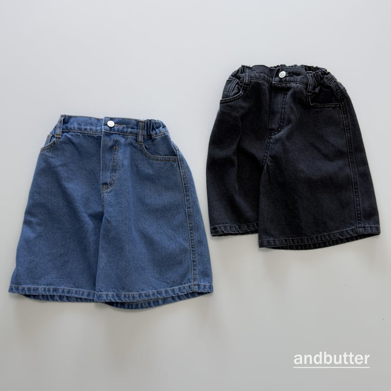 Andbutter - Korean Children Fashion - #childrensboutique - Denim Bermuda Pants