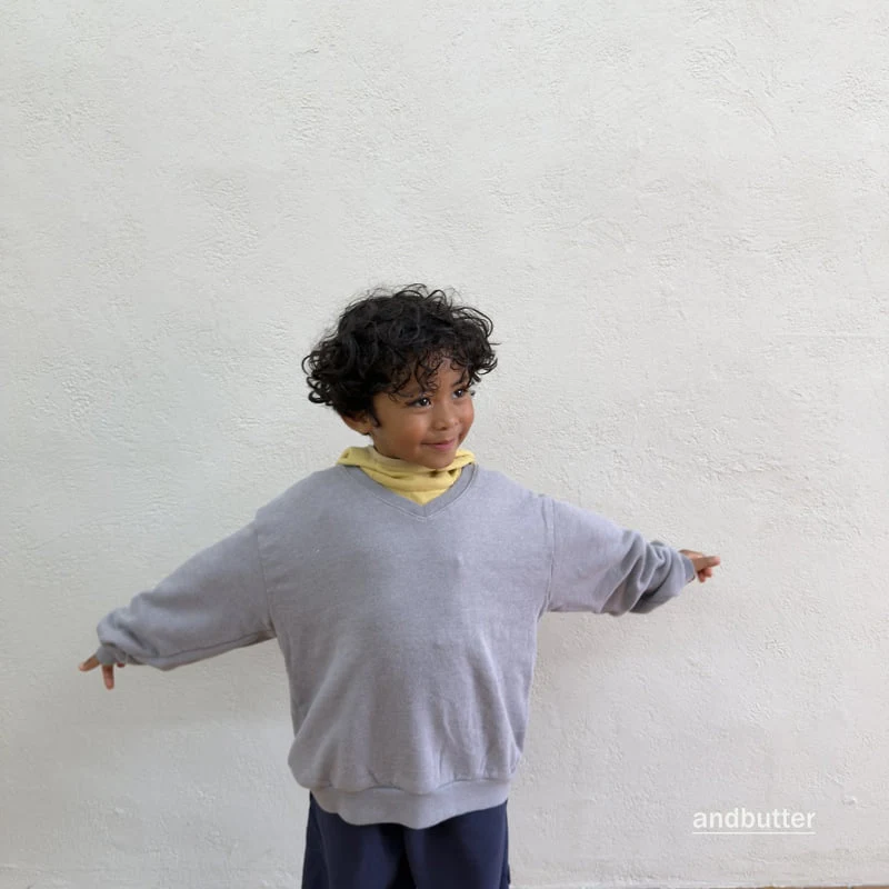 Andbutter - Korean Children Fashion - #designkidswear - Soft V-Neck Sweatshirt - 12